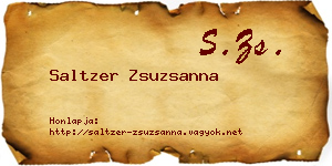 Saltzer Zsuzsanna névjegykártya
