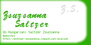 zsuzsanna saltzer business card